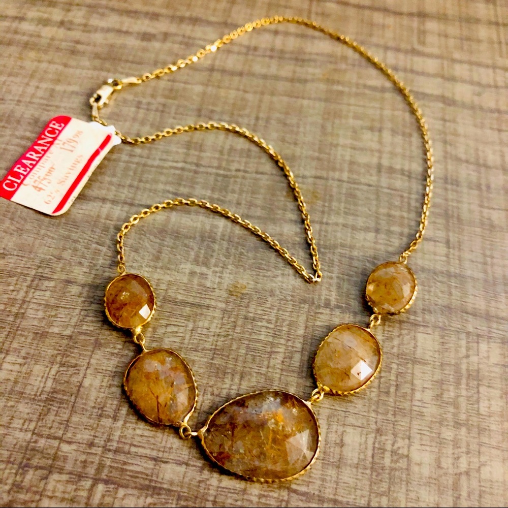 5 stones necklace